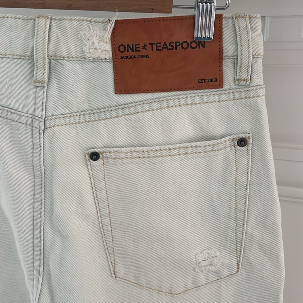 Free People One Teaspoon Jackson Mid Waist Wide Leg Denim Jeans Le Surf 90s - Picture 11 of 11